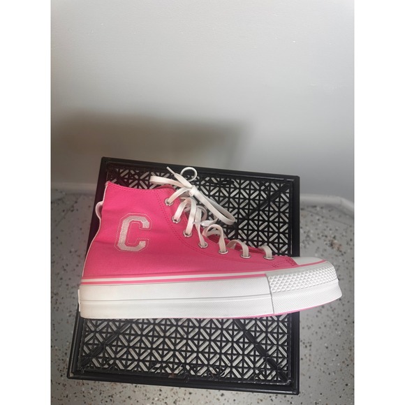 Converse All Star Platform Lift High Top Sneakers Womens Size‎ 9 Oops Pink NWOB - Picture 4 of 10